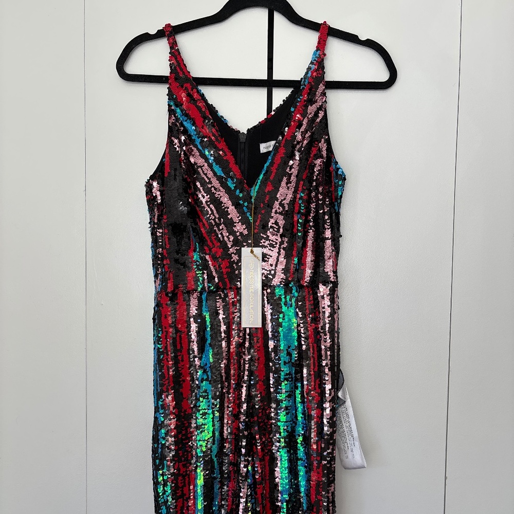 NWT Dress the Population Sequin Jumpsuit